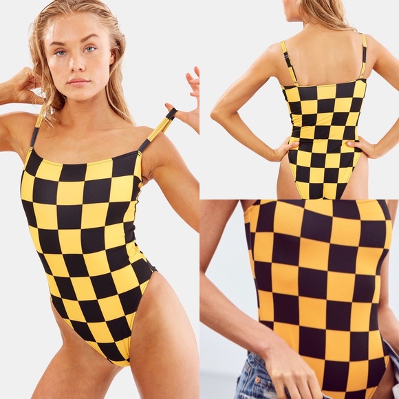 Re/Done x Solid and Striped Malibu Checker Swimsuit - Picture 1 of 7